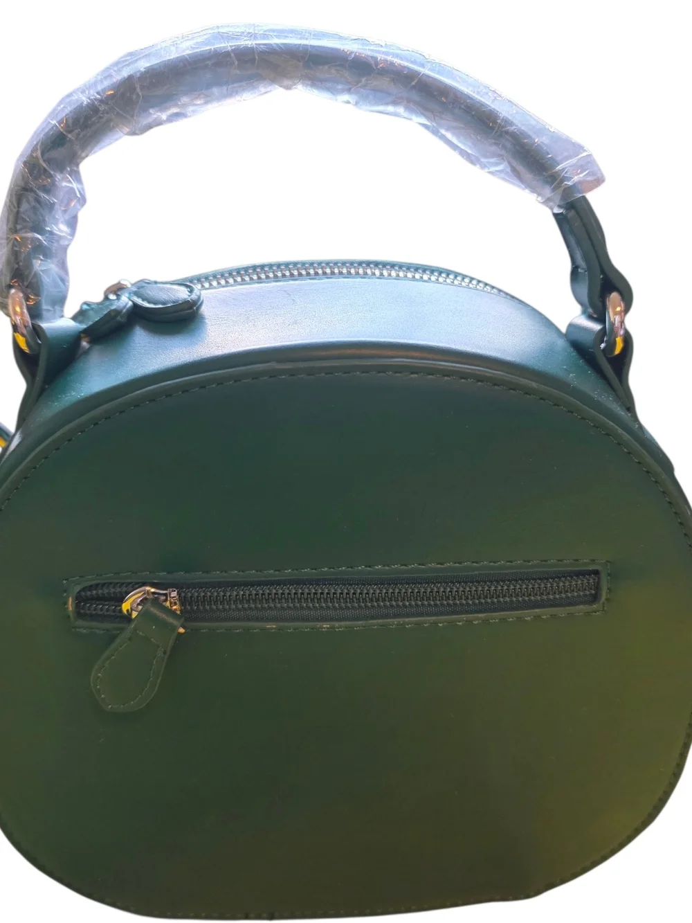 Haus of SY Signature Round Logo Bag Teal Crossbody Satchel Top Handle Purse NWOT